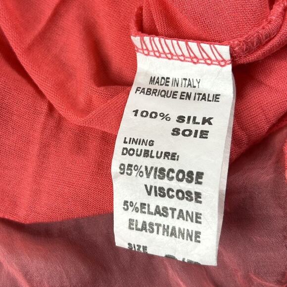 Keysha Women S Pink crochet embellished 100% silk tank top Floral Flowy Layered - Picture 6 of 6